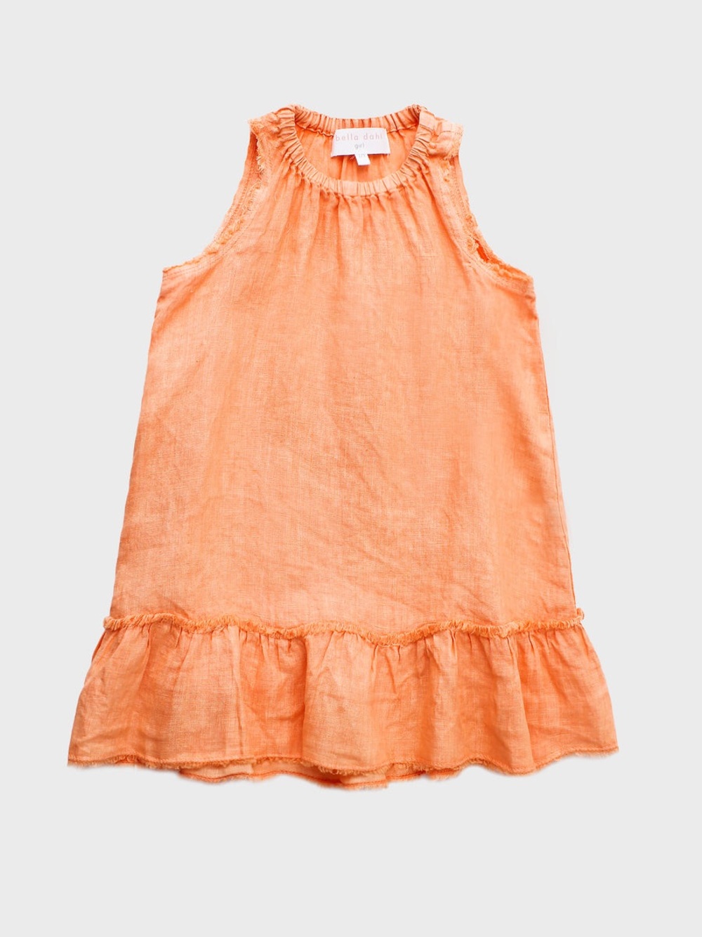 Bella Dahl | Girls' Frayed Orange Ruffle Dress 14